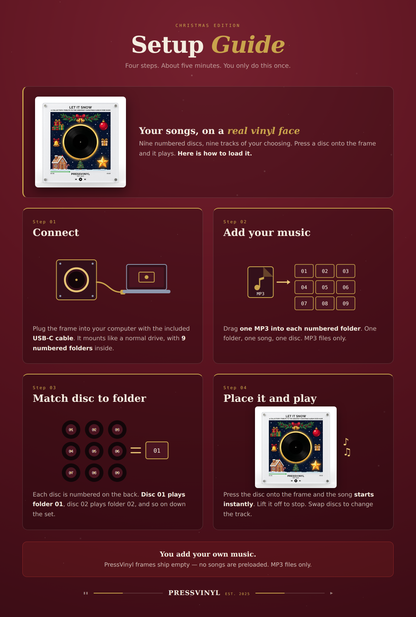 PressVinyl Magnetic Music Frame